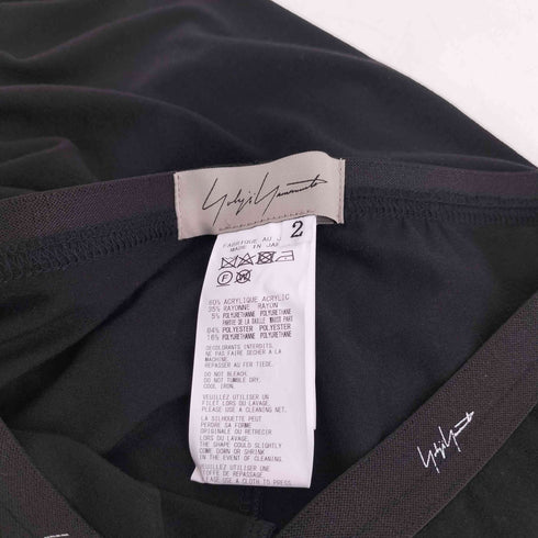 ヨウジヤマモト Yohji Yamamoto 24AW Waist logo leggings ウエスト ロゴ レギンス メンズ JPN:2